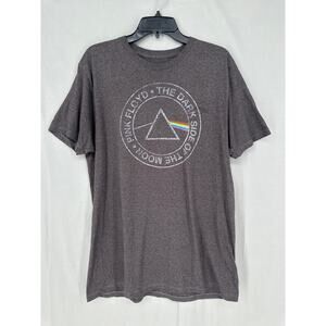 Pink Floyd Shirt Mens Large Gray Dark Side Of The Moon Music Band Tee Graphic